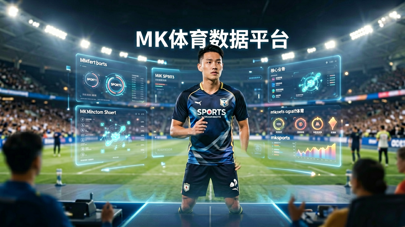 MK体育数据平台界面，展示赛事数据可视化看板